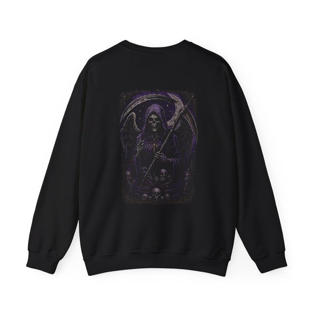 Til Death Grim Reaper Sweatshirt in Black — back view