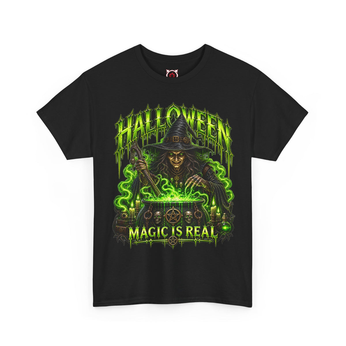 Magic Is Real Witch T-Shirt in Black — front view