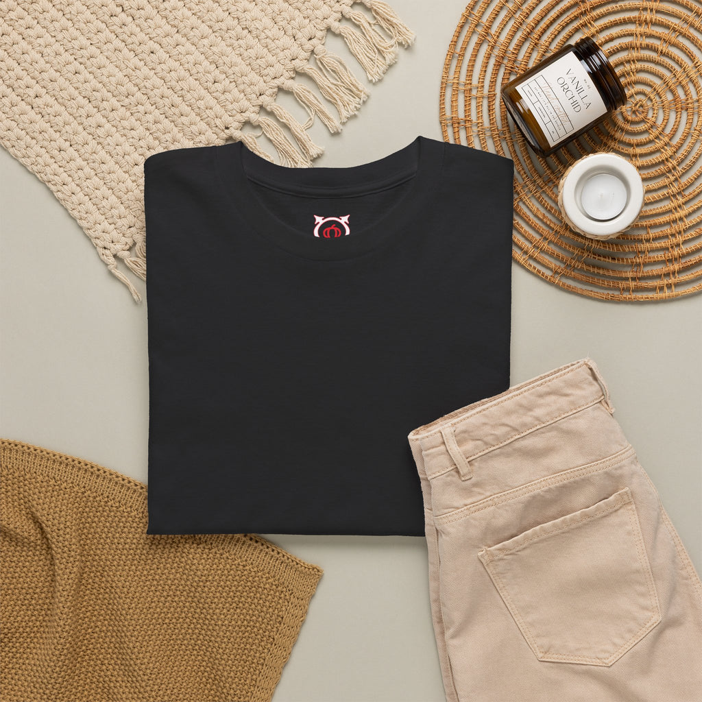 Play Nice Pumpkin T-Shirt in Black — folded view