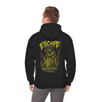 Escape Reality Zombie Hand Hoodie in Black — model view