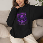Deepest Fear Skull Hoodie in Black — model view