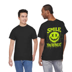 You Are Next Creepy Smiley T-Shirt in Black — model view
