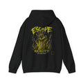 Escape Reality Zombie Hand Hoodie in Black — back view