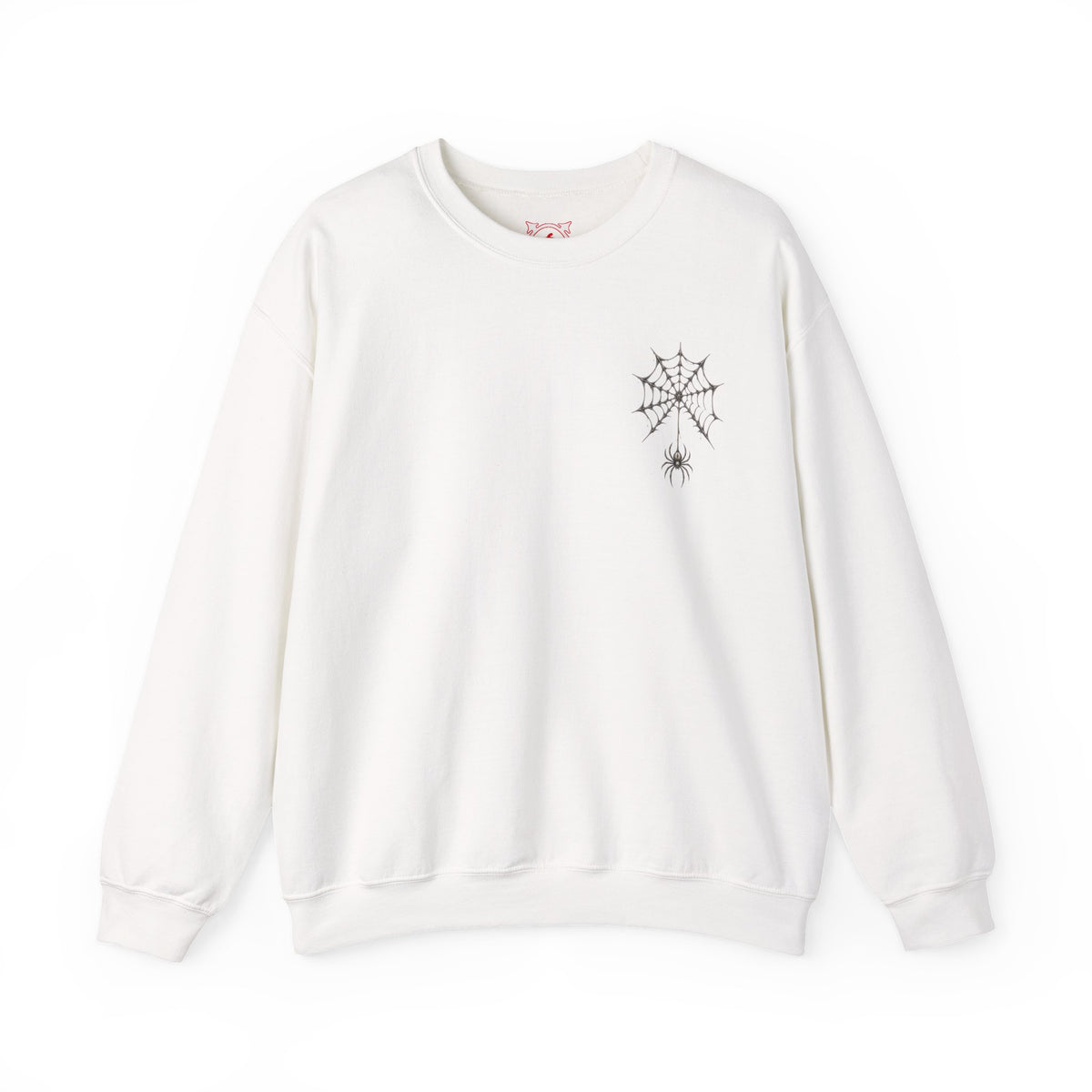 Spider Web Sweatshirt in White — front view