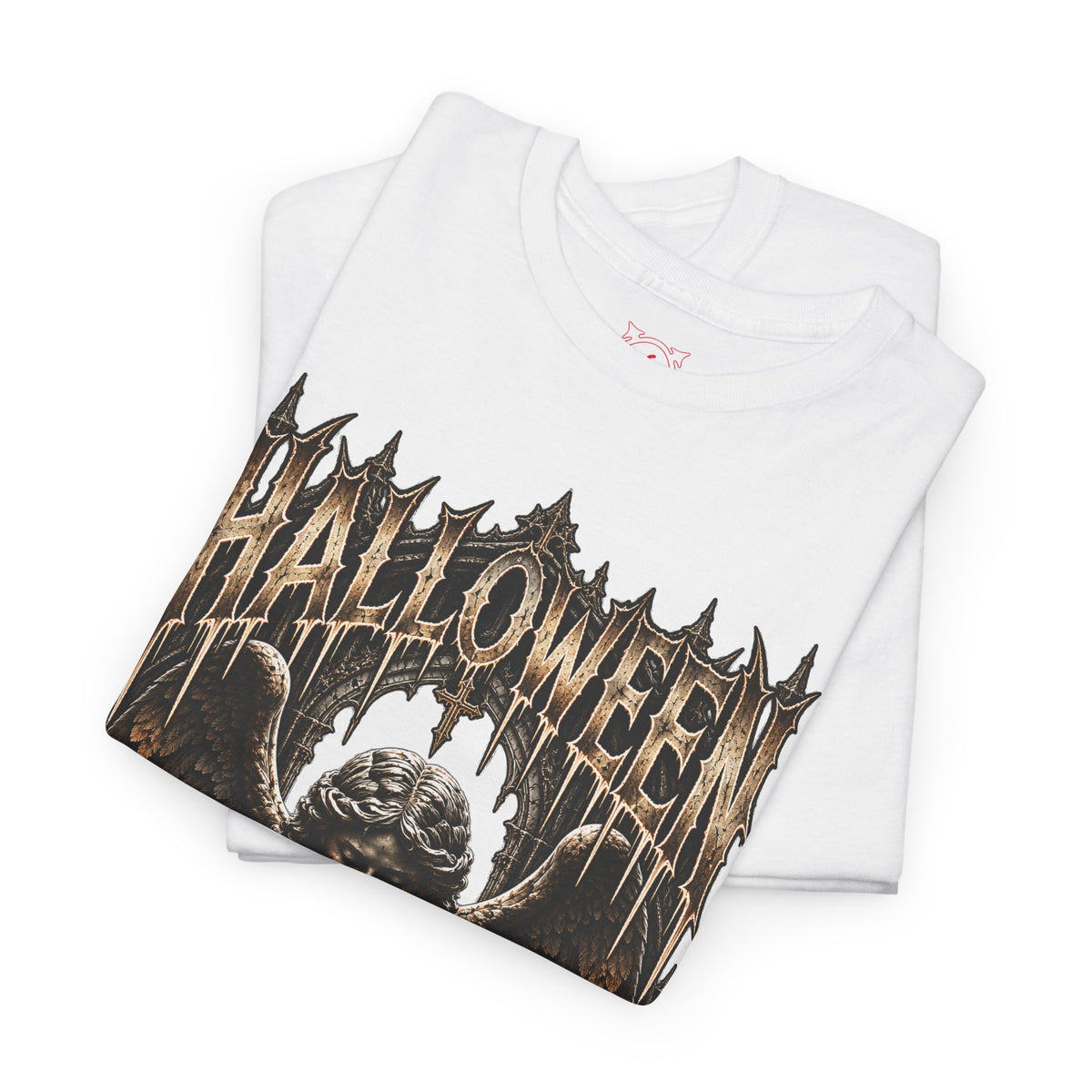 Even Angels T-Shirt in White — folded view