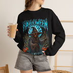 The Fields Are Watching Scarecrow Sweatshirt in Black — model view