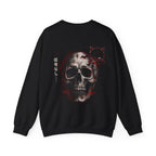 No Signal Glitch Skull Sweatshirt in Black — back view