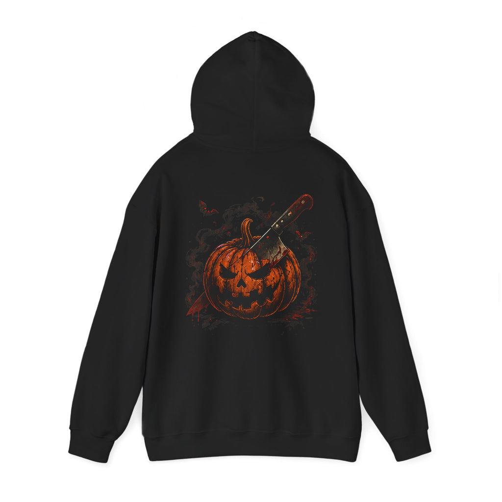 Carve Your Destiny Pumpkin Hoodie in Black — back view