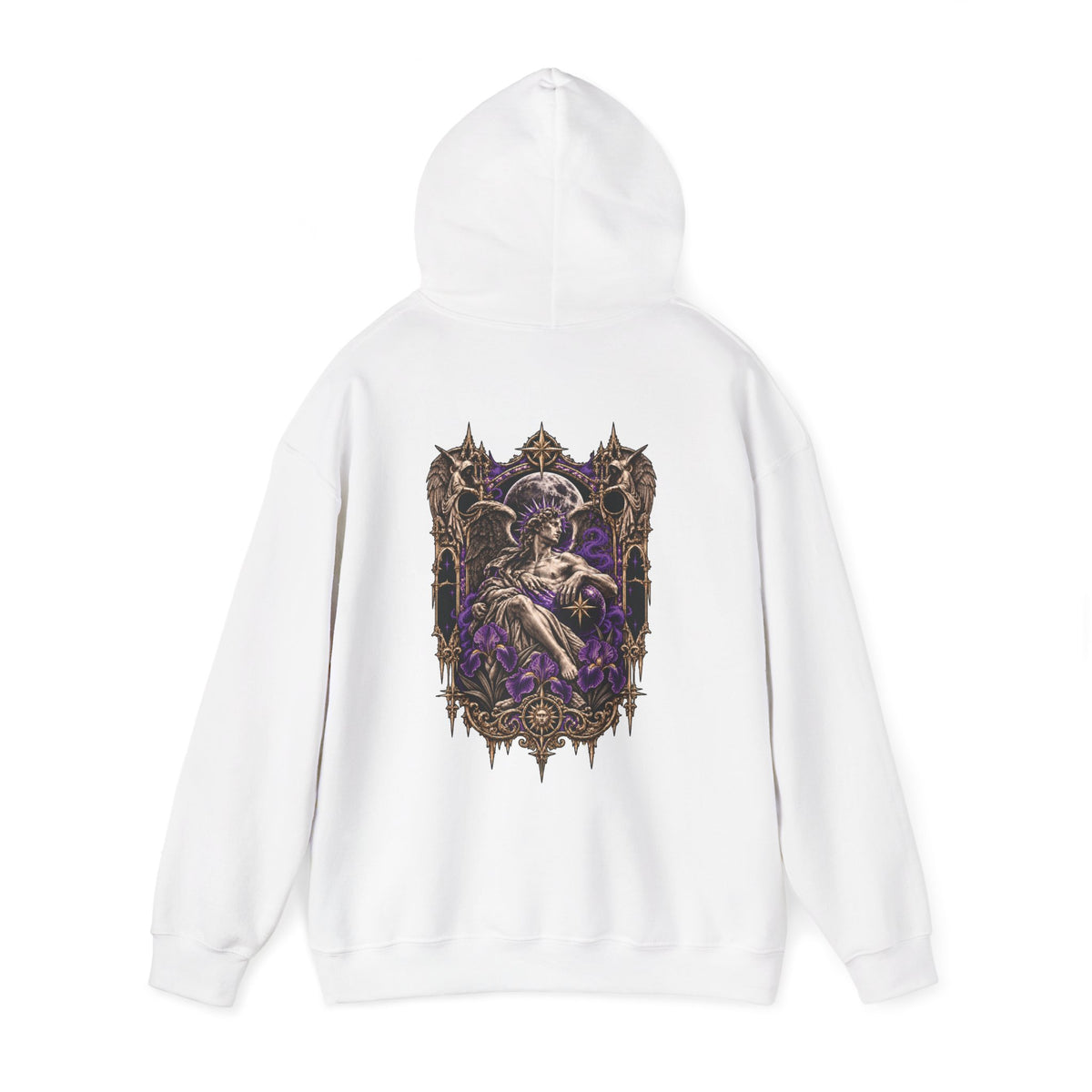 Iris Hoodie in White — back view