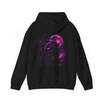 Night Ride Motorcycle Hoodie in Black — back view