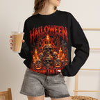 Worship the Dark Occult Sweatshirt in Black — model view