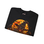 Fear Lives Here Scarecrow Sweatshirt in Black — folded view