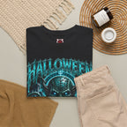 Ancient Awakening Tentacle Creature T-Shirt in Black — folded view