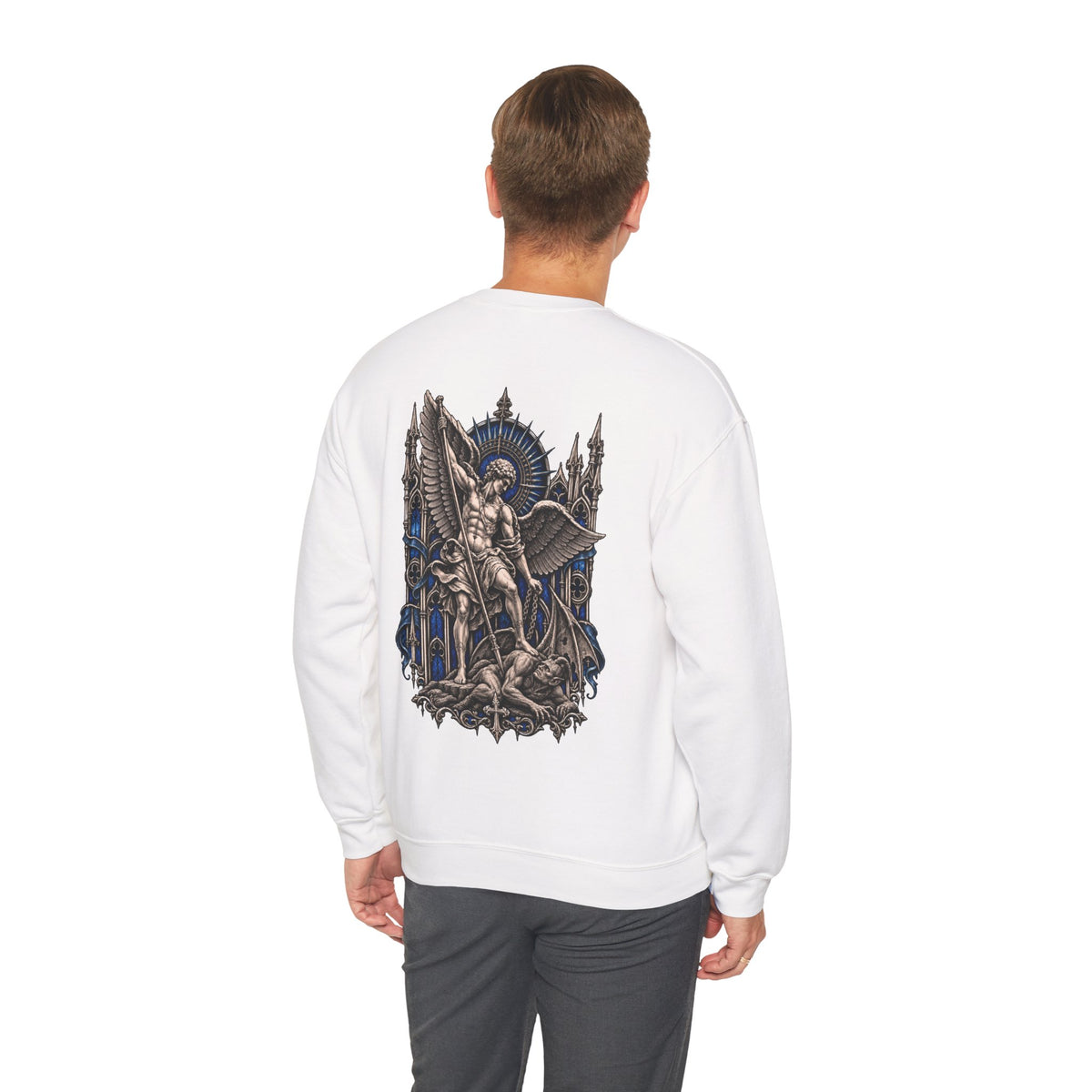 Stonewing Sweatshirt in White — model view
