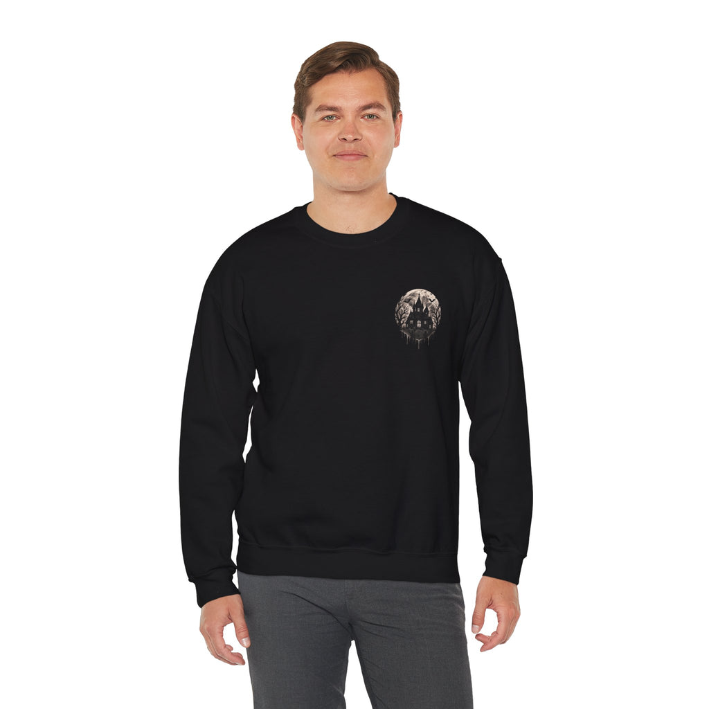 Moonlit House Sweatshirt in Black — model view