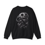 Eclipse Serpent Skull Sweatshirt in Black — back view