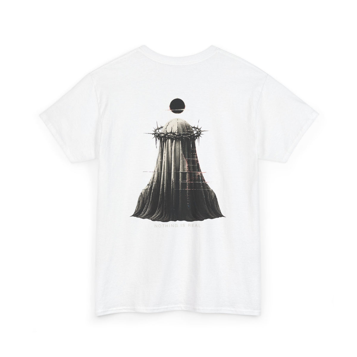 Nothing Is Real Ghost T-Shirt in White — back view