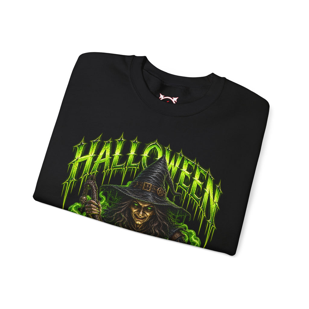Magic Is Real Witch Sweatshirt in Black — folded view
