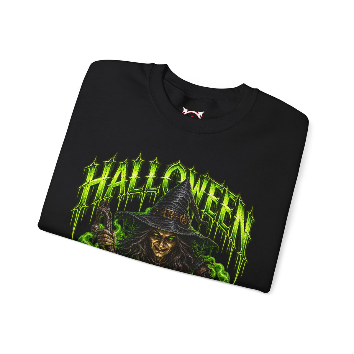 Magic Is Real Witch Sweatshirt in Black — folded view