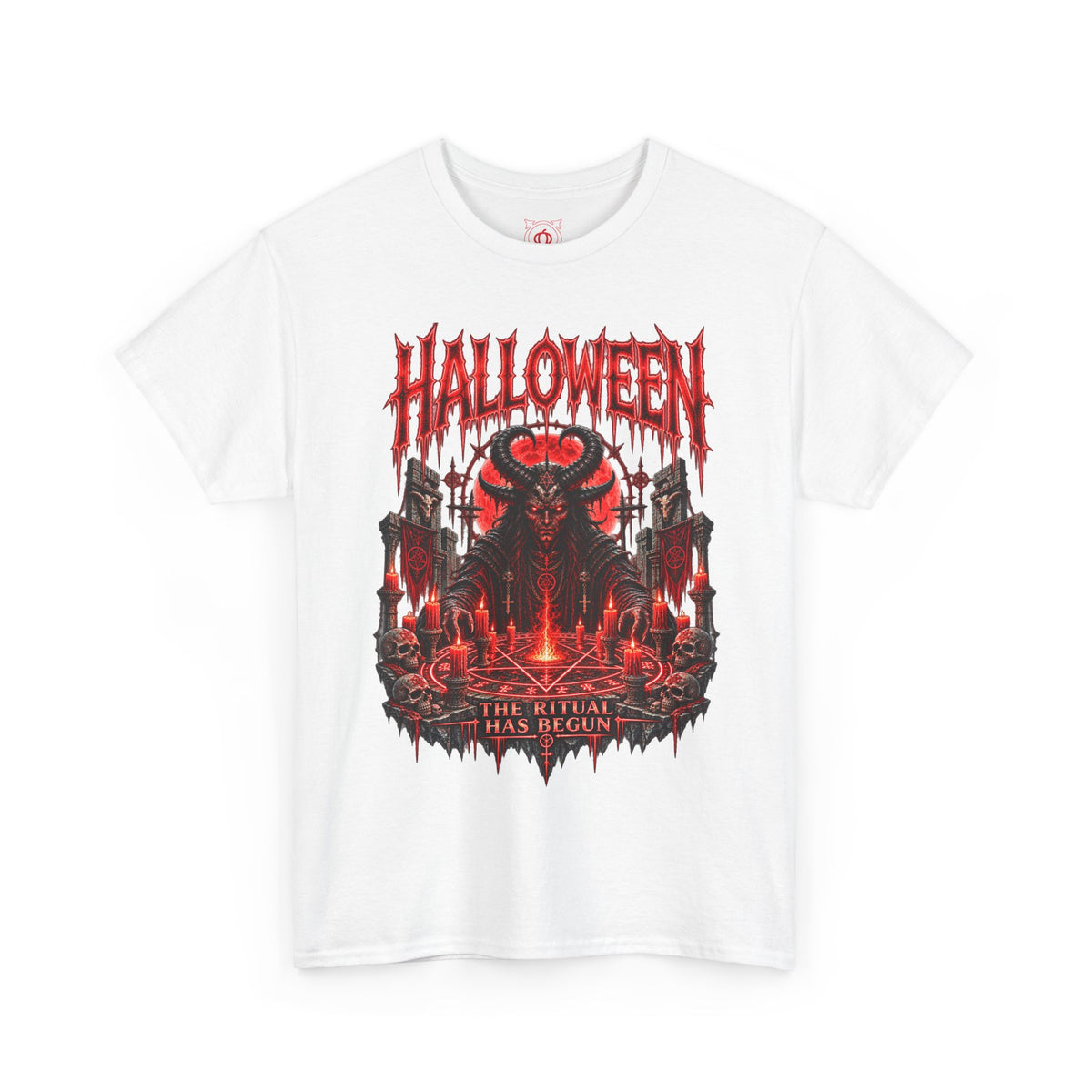 The Ritual Occult T-Shirt in White — front view