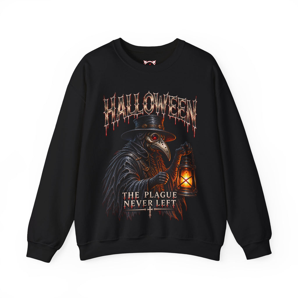 Last Lantern Plague Doctor Sweatshirt in Black — front view