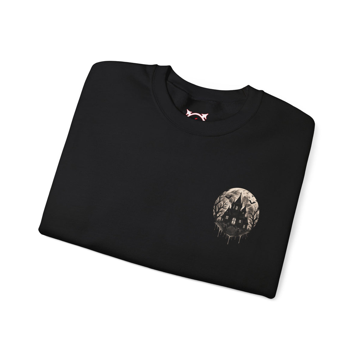 Moonlit House Sweatshirt in Black — folded view