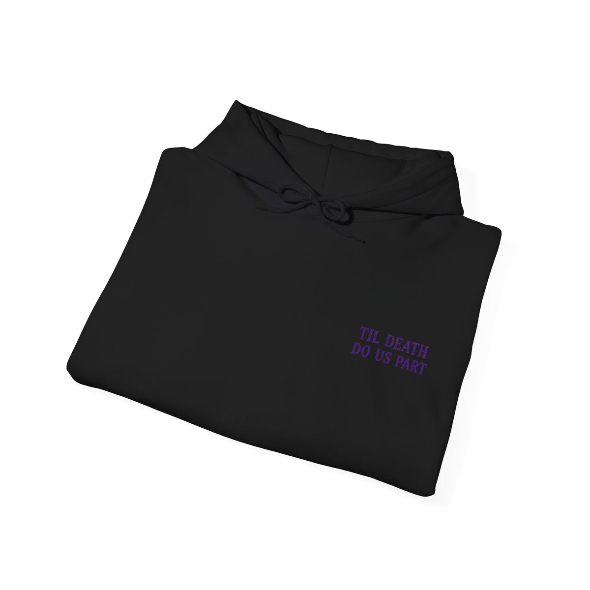 Til Death Grim Reaper Hoodie in Black — folded view