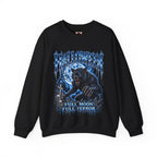 Full Moon Terror Werewolf Sweatshirt in Black — front view