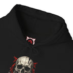 Skull Temple Hoodie in Black — front view