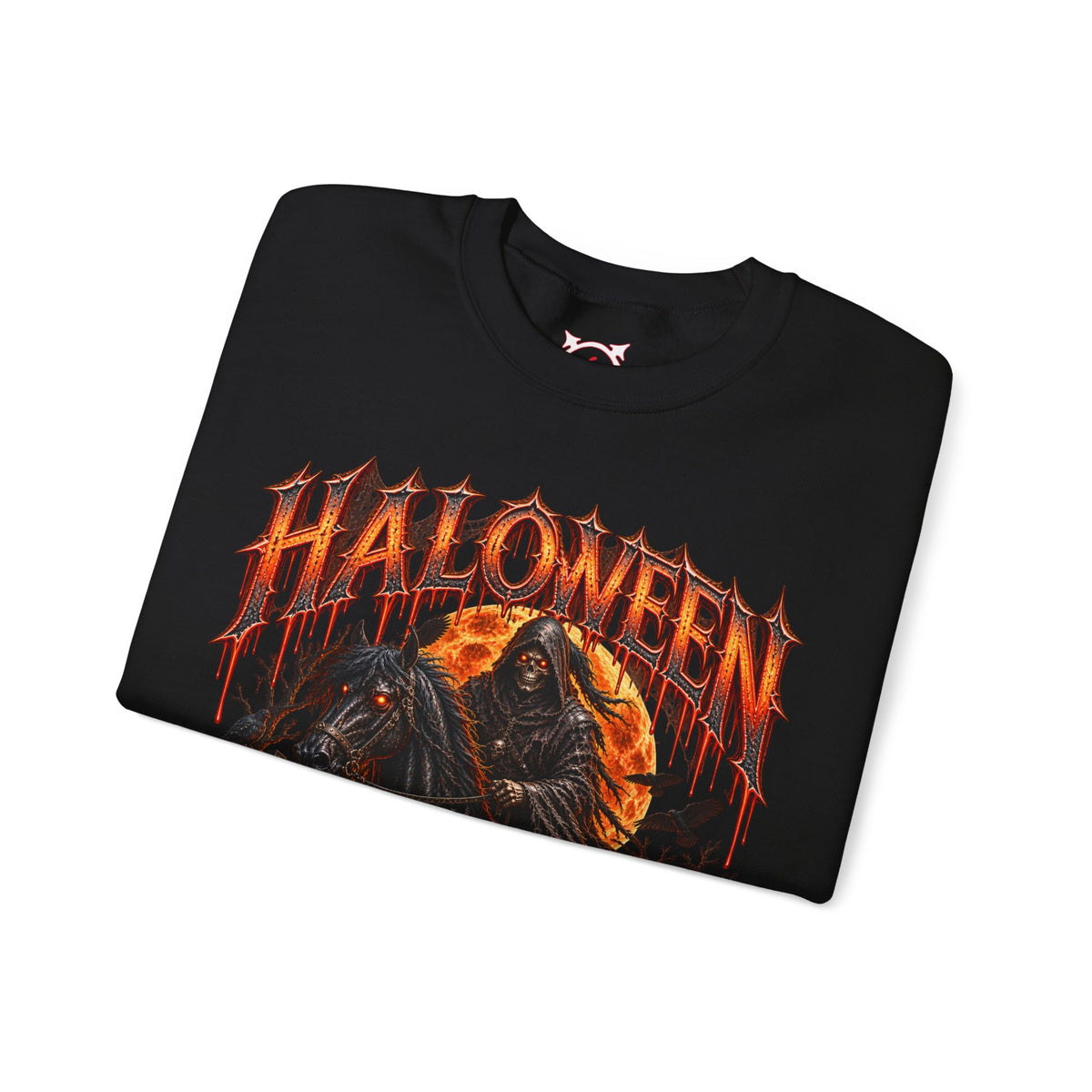 Ride with Death Grim Reaper Sweatshirt in Black — folded view