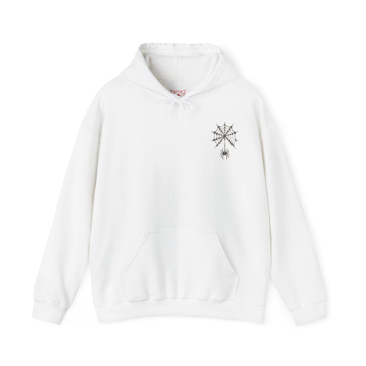 Spider Web Hoodie in White — front view