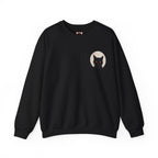 Black Cat Moon Sweatshirt in Black — front view