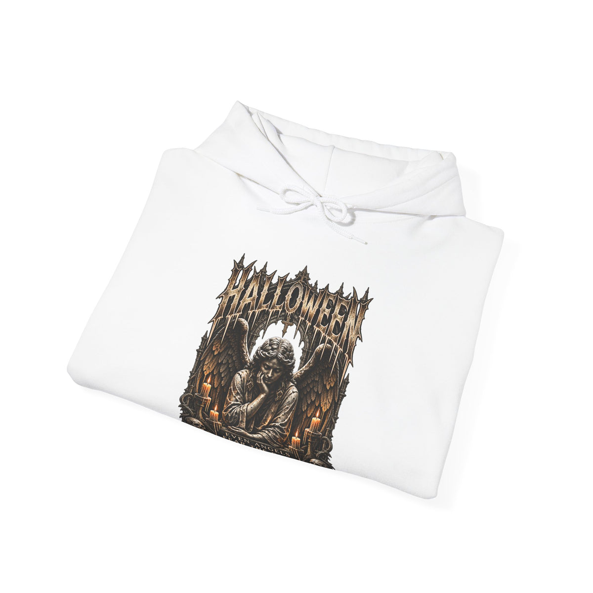 Even Angels Hoodie in White — folded view