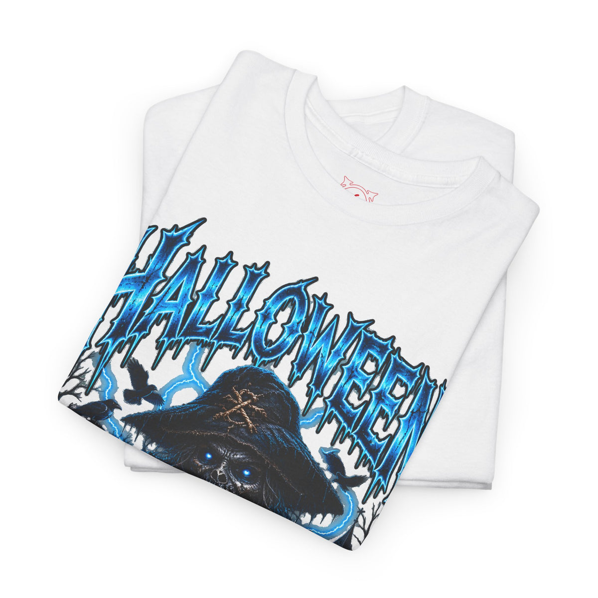 Never Buried Scarecrow T-Shirt in White — folded view
