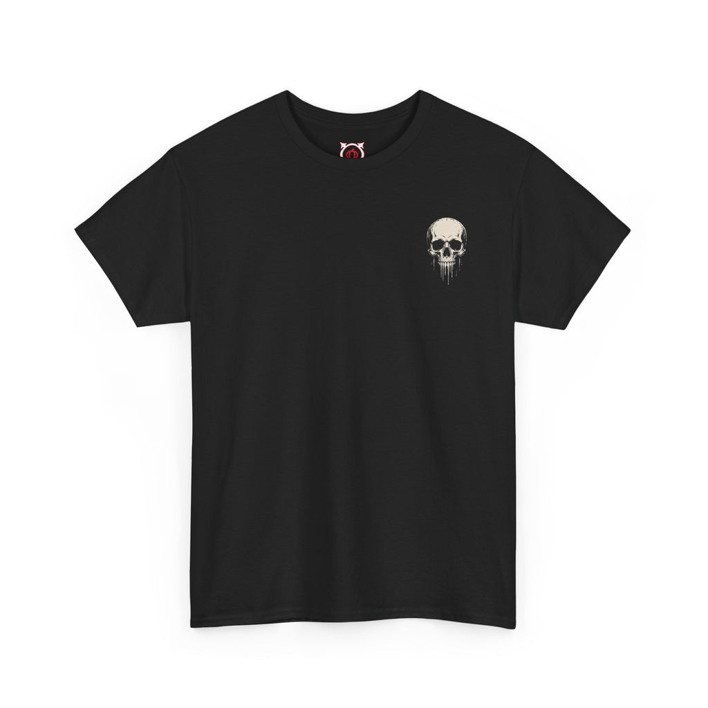 Dripping Skull T-Shirt in Black — front view