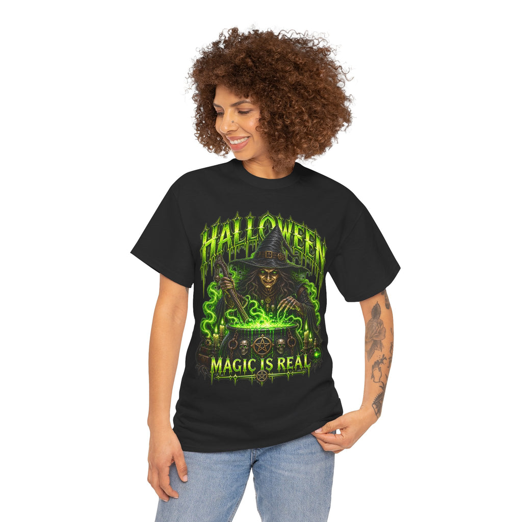 Magic Is Real Witch T-Shirt in Black — model view