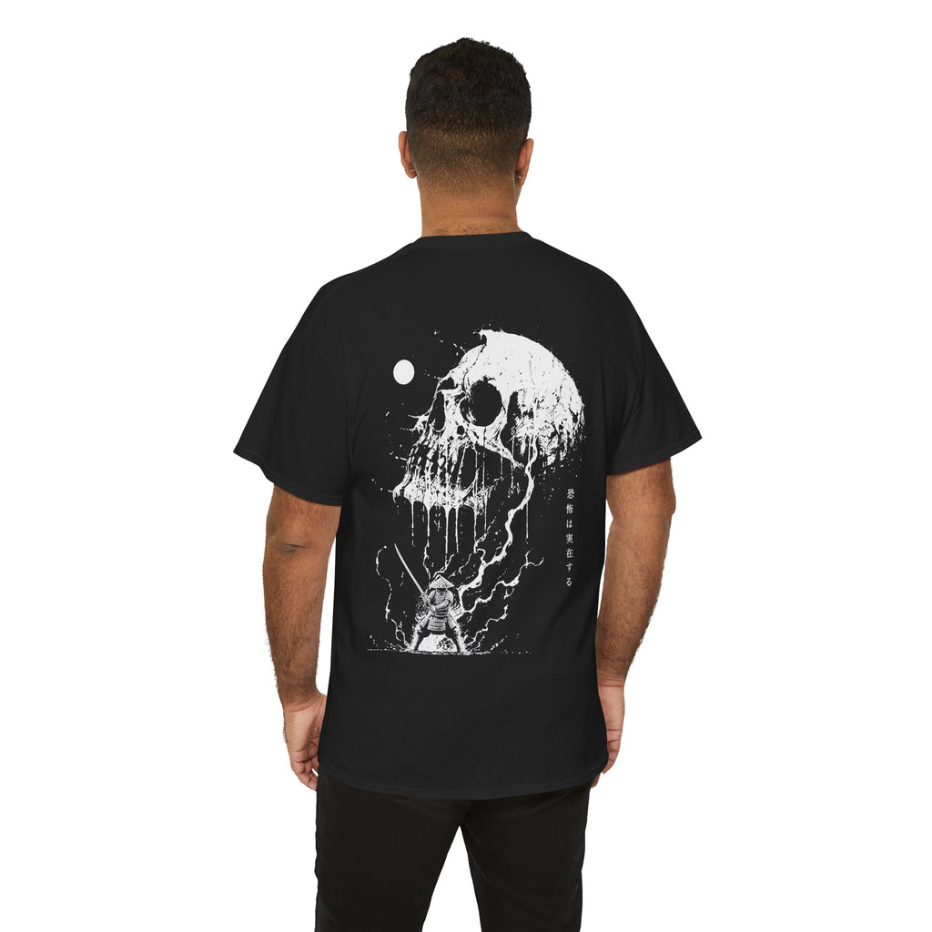 Pale Remains Skull T-Shirt in Black — model view