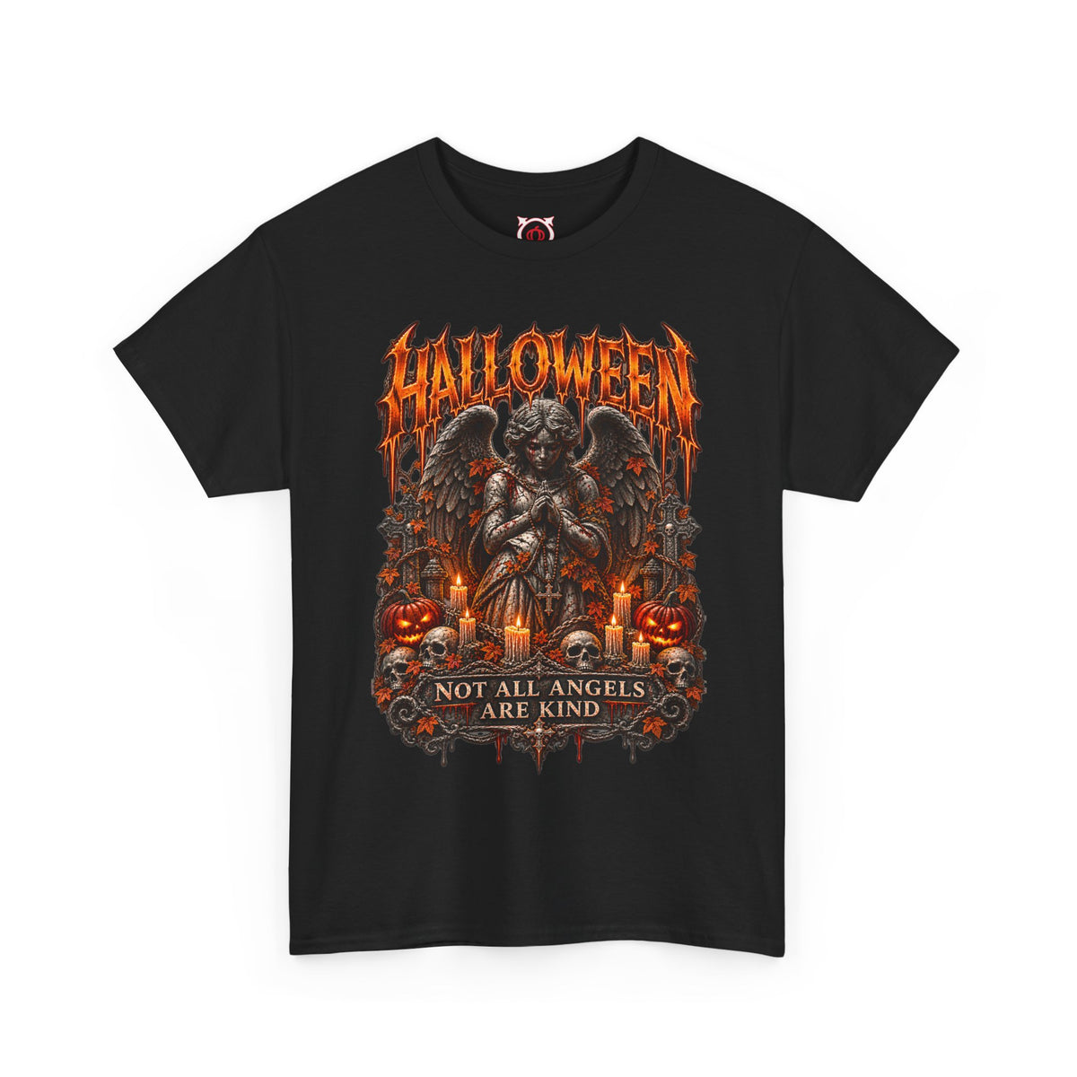 Not All Angels T-Shirt in Black — front view
