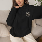 Beneath the Surface Skull Hoodie in Black — model view