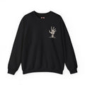 Still Reaching Zombie Hand Sweatshirt in Black — front view