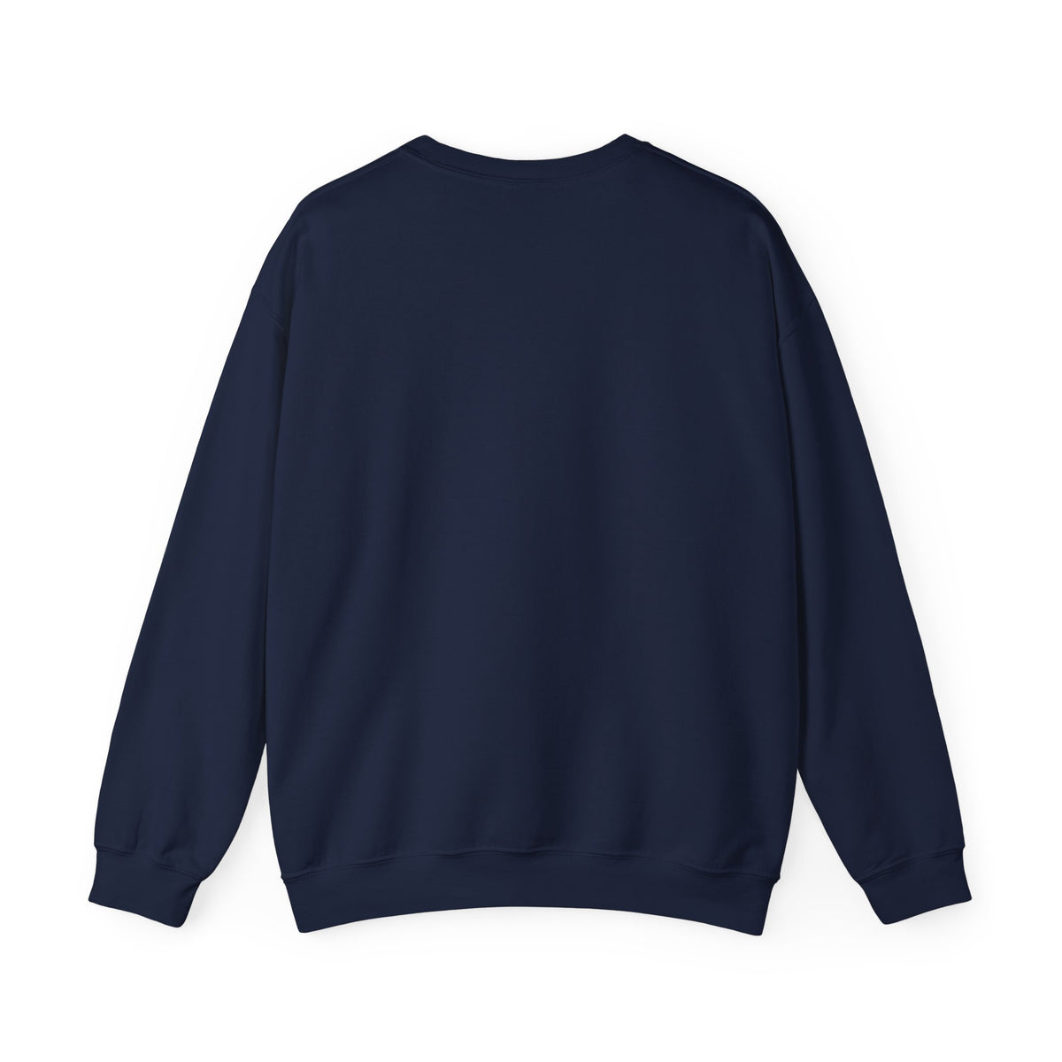 Playtime Is Over Creepy Teddy Bear Sweatshirt in Navy — back view