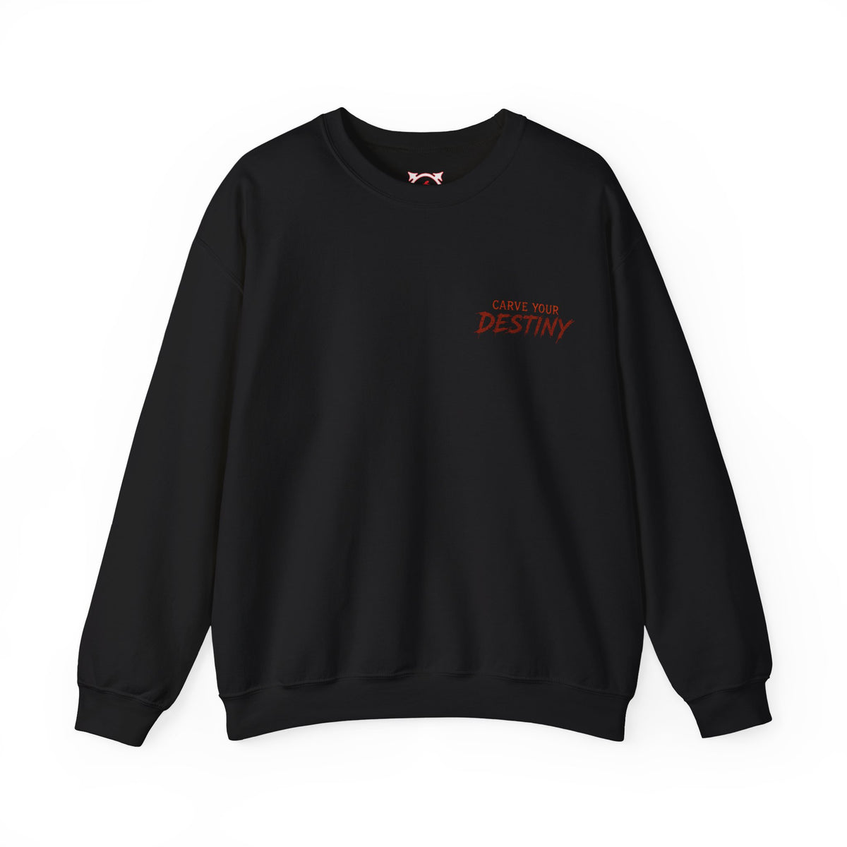 Carve Your Destiny Pumpkin Sweatshirt in Black — front view